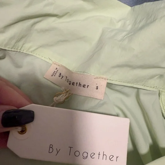 By Together Pastel Green Bomber Jacket - Picture 3 of 6